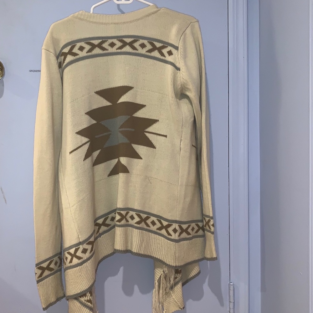 Aztec Fringed Cardigan - Picture 3 of 4